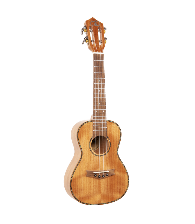 A concert sized ukulele with Eddy Finn branding